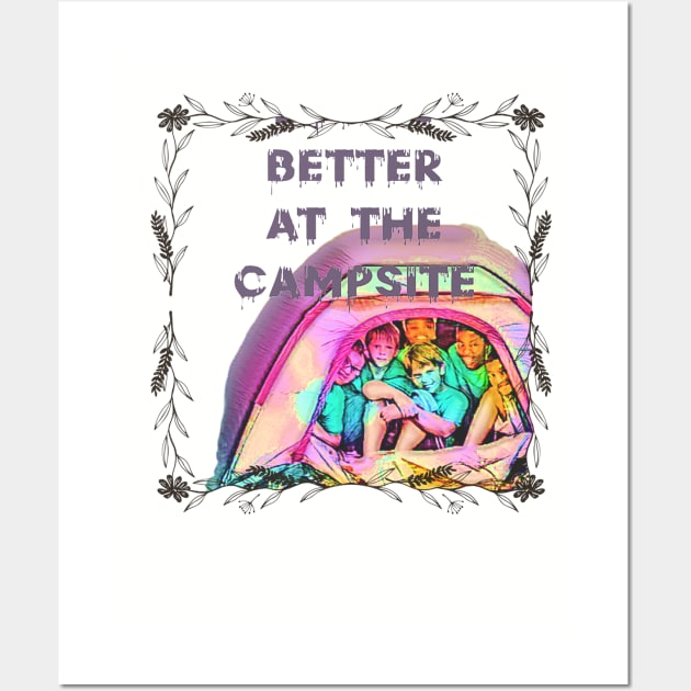 Life is Better at the Campsite (6 boys inside tent) Wall Art by PersianFMts